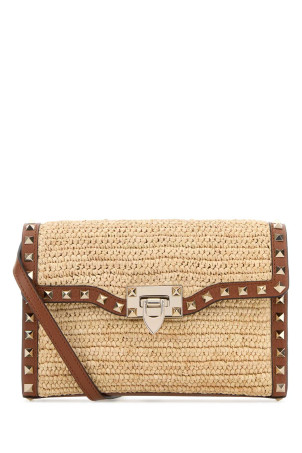Raffia Rockstud crossbody bag VALENTINO GARAVANI (8W2B0R43UEN)