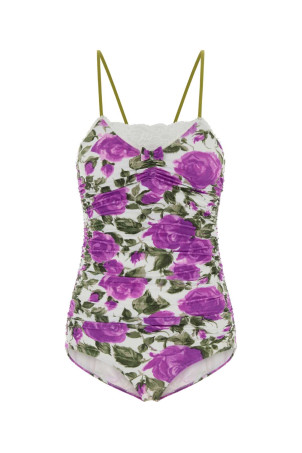 Printed stretch nylon bodysuit CHLOE (CH26UBD32333)