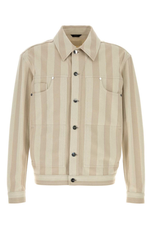 Embroidered denim jacket FENDI (FW1445B15B)