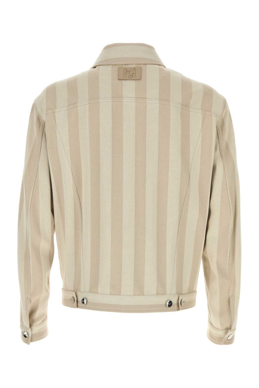 Embroidered denim jacket FENDI (FW1445B15B)
