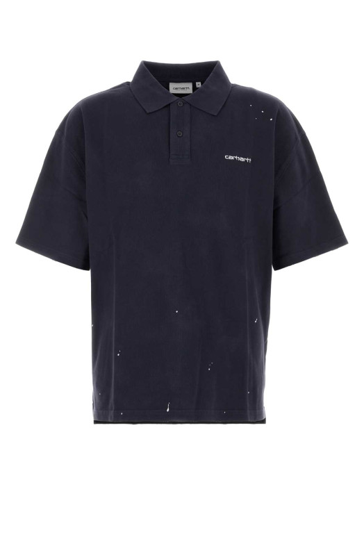 Темно-синее поло из пике с короткими рукавами Painter от CARHARTT WIP (I036856)