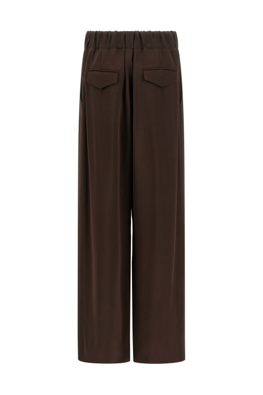 Брюки из вискозы, коричневые JIL SANDER J02KA0383J65022602