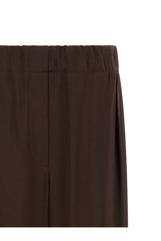 Брюки из вискозы, коричневые JIL SANDER J02KA0383J65022602