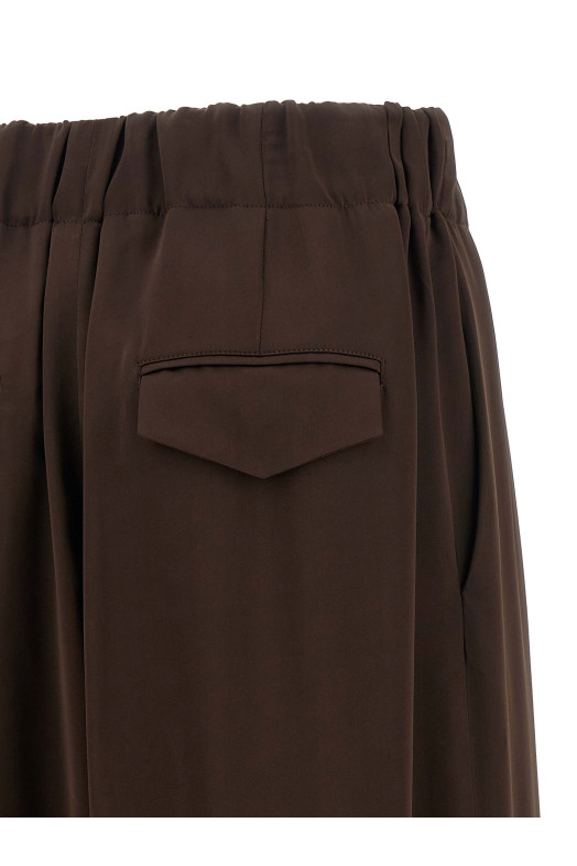Брюки из вискозы, коричневые JIL SANDER J02KA0383J65022602