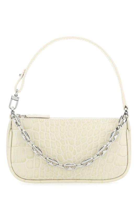 Ivory leather Mini Rachel handbag Beige BY FAR (20CRMIRACEDSMA)