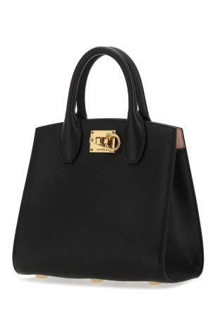 Black leather The Studio handbag SALVATORE FERRAGAMO (211424750036)
