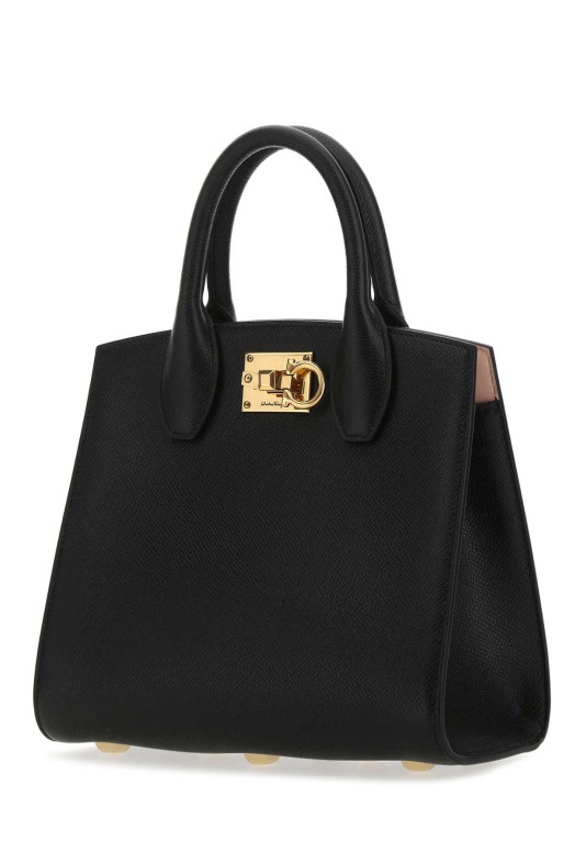 Black leather The Studio handbag SALVATORE FERRAGAMO (211424750036)