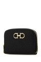 Черный кожаный кошелек для монет Black SALVATORE FERRAGAMO (220406758664)