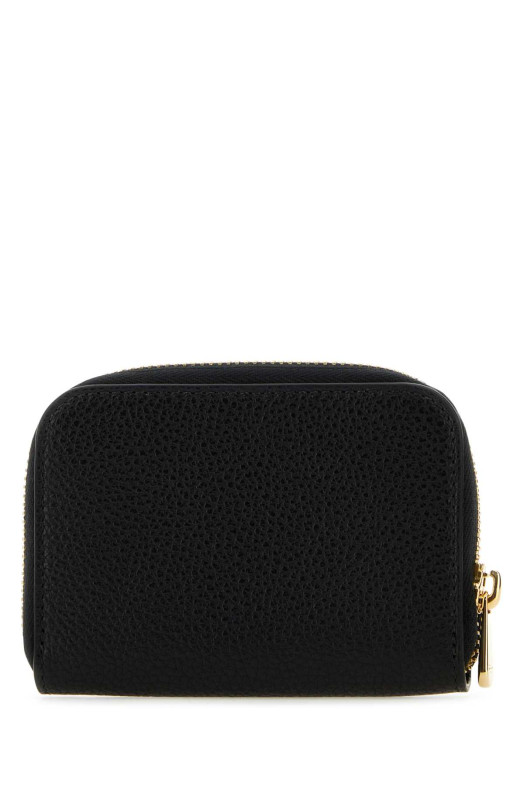 Черный кожаный кошелек для монет Black SALVATORE FERRAGAMO (220406758664)