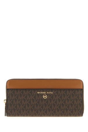 Гаманець із принтованого полотна, коричневий, MICHAEL BY MICHAEL KORS (34H1GT9E8B)