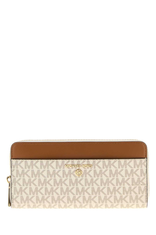 Printed canvas wallet Beige MICHAEL BY MICHAEL KORS (34H1GT9E8B)
