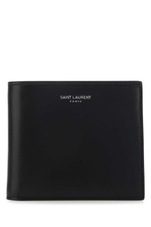 Black leather wallet Black SAINT LAURENT (3963070U90N)