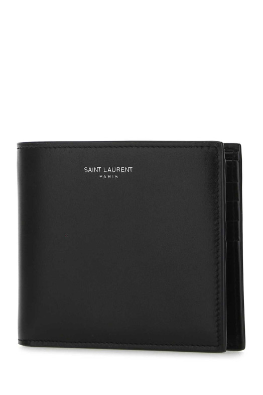 Black leather wallet Black SAINT LAURENT (3963070U90N)