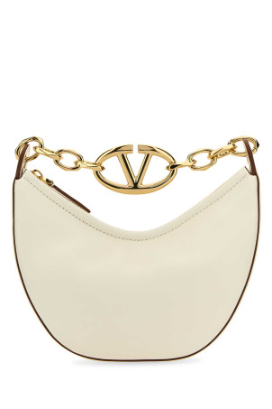 Ivory leather mini Hobo VLogo Moon handbag White VALENTINO GARAVANI (4W0B0Q43PHV)