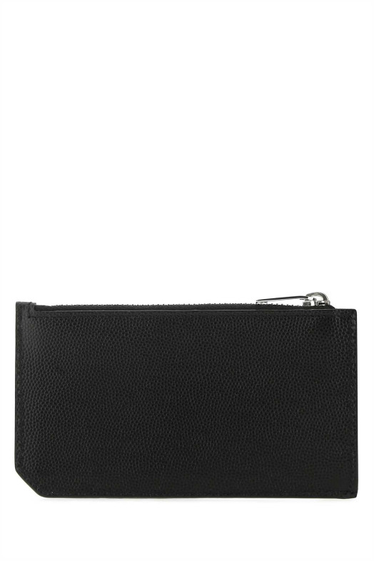 Black leather card holder Black SAINT LAURENT (609362BTY0N)