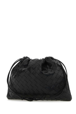Чорна шкіряна сумочка середнього розміру Black BOTTEGA VENETA (796728V3IV1)