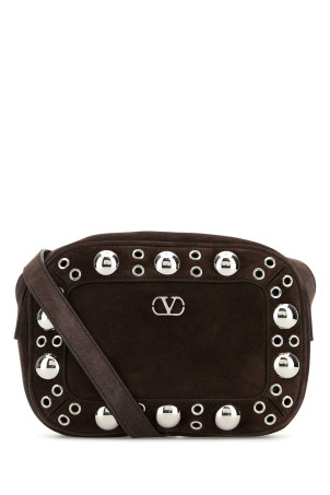 Brown suede NellcÃ´te crossbody bag VALENTINO GARAVANI (7W2B0R74JET)