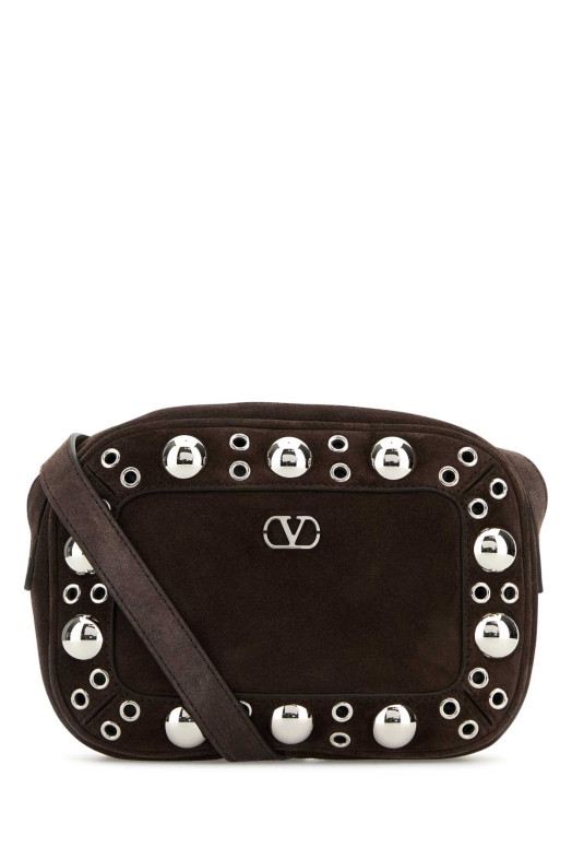 Коричнева замшева сумка через плече NellcÃ´te від VALENTINO GARAVANI (7W2B0R74JET)