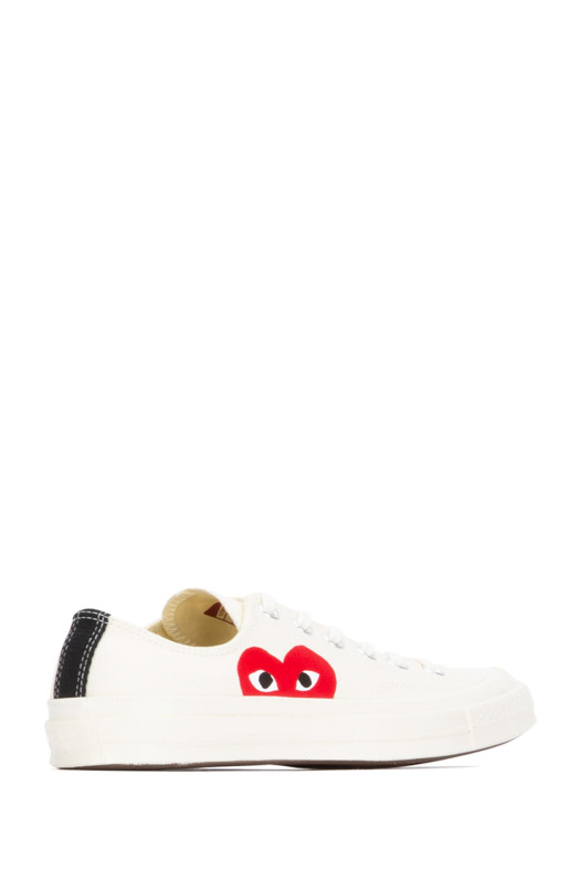 Ivory canvas Comme Des GarÃ§ons X Converse sneakers White COMME DES GARCONS PLAY (P1K111)