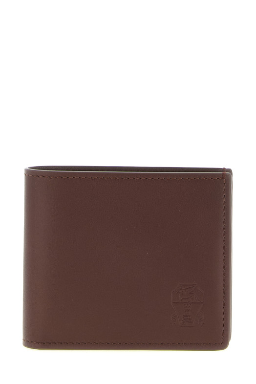 Кожаный кошелек коричневого цвета BRUNELLO CUCINELLI MWZNBU006C8763