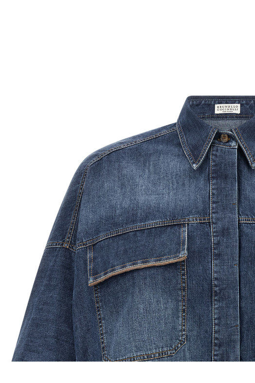 Lightweight denim shirt Blue