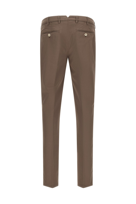 Штани з американської бавовни Піма, бежеві BRUNELLO CUCINELLI M289LI1770C6046