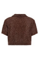 Knitted polo shirt Brown