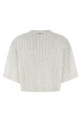 'Dazzling Cable' cardigan White