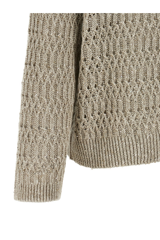 'Dazzling Braids' sweater Beige