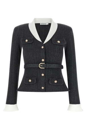 Ribbed cardigan Gray