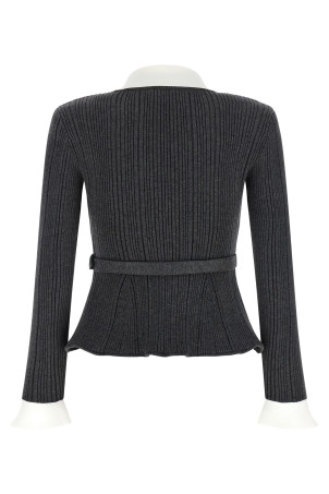Ribbed cardigan Gray