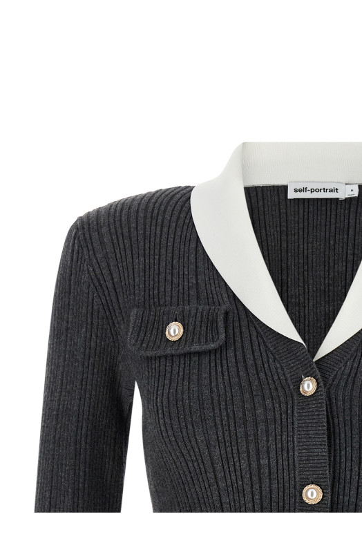 Ribbed cardigan Gray