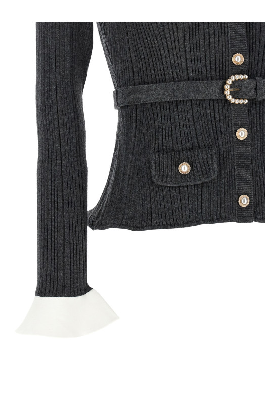 Ribbed cardigan Gray