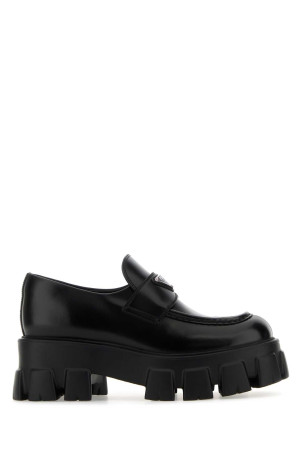 Black leather Monolith loafers Black PRADA (1D649MFG055B4L)