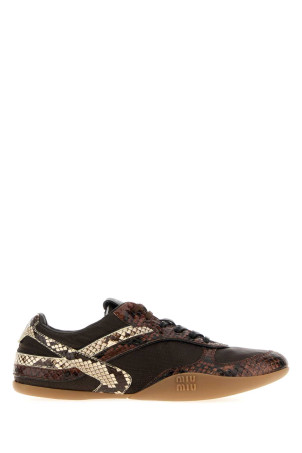 Multicolor fabric and leather sneakers MIU MIU (5E428EFB0053ZL4)
