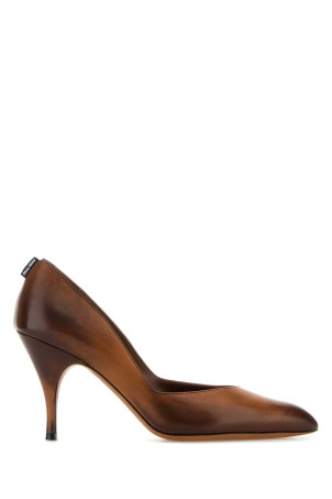 Caramel leather pumps MIU MIU (5I546EFA085537)