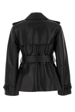 Black leather jacket Black BURBERRY (8099330)