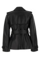Чорна шкіряна куртка Black BURBERRY (8099330)
