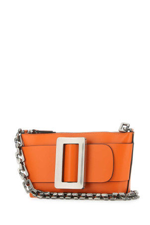 Orange leather Buckle shoulder bag BOYY (BUCKLEPOUCHETTE)