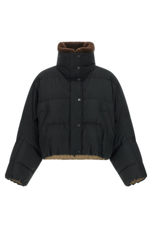Cropped down jacket Black