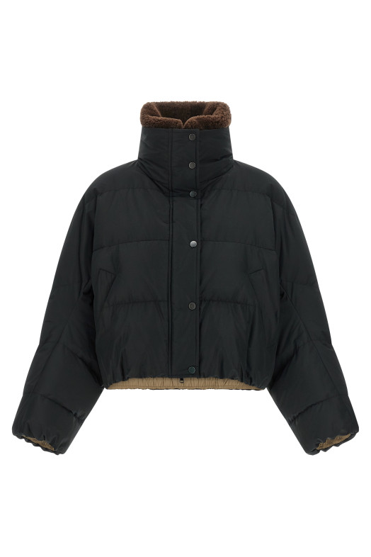 Коротка куртка-пуховик, чорна BRUNELLO CUCINELLI MH5257474C101