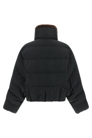 Cropped down jacket Black