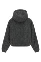 'Shiny Zipper Pull' down jacket Gray
