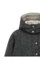 'Shiny Zipper Pull' down jacket Gray