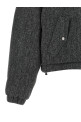 'Shiny Zipper Pull' down jacket Gray