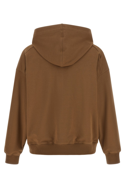 'Shiny Trims' hoodie Brown