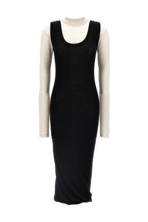 Multi-layered dress Black-grey
