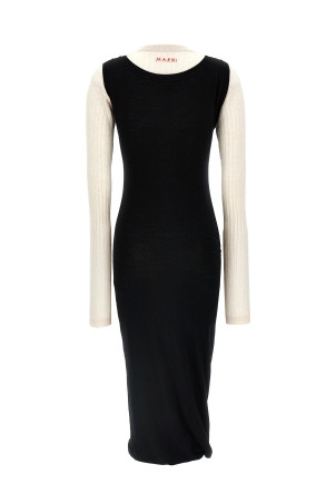 Multi-layered dress Black-grey