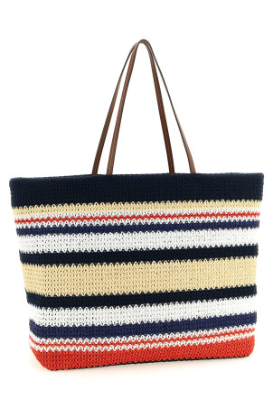 Large raffia shopping bag Multicolor