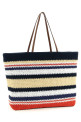 Large raffia shopping bag Multicolor
